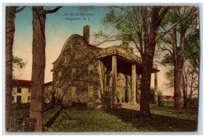 Pawtucket Rhode Island RI Postcard Old Stone Mansion Exterior Scene c1910s Trees