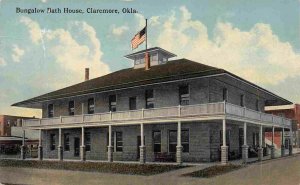 Bungalow Bath House Claremore Oklahoma 1910c postcard