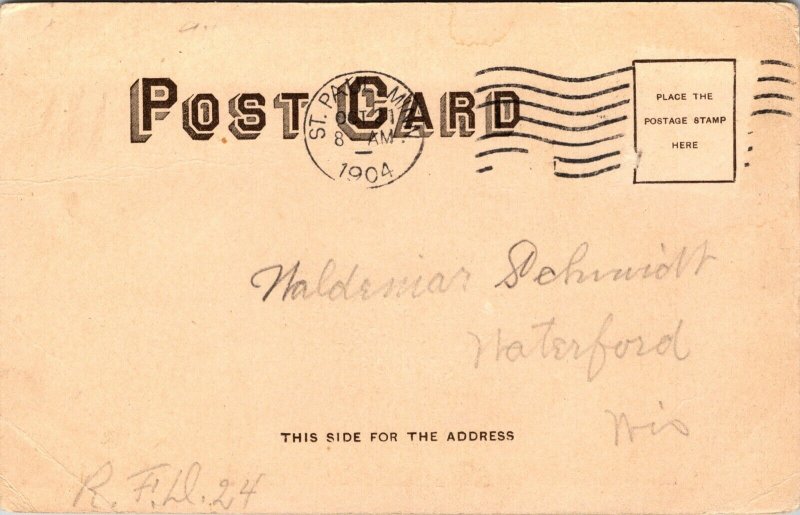 Postcard Sioux Indian Eagle Feather and Papose~2428