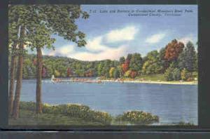 Tennessee colour PC Lake & Bathers Cumberland Mtn State Park unused