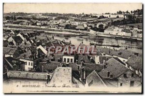 Old Postcard Panorama Montereau Surville