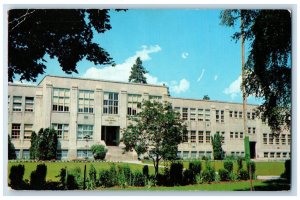 1969 The Vernon High School Vernon British Columbia Canada Vintage Postcard