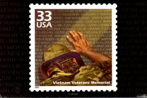Stamps On Postcards Vietnam Veterans Memorial