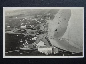 Carmarthenshire Aerial View PENDINE Beach & Tents c1920's RP Postcard by Squibbs