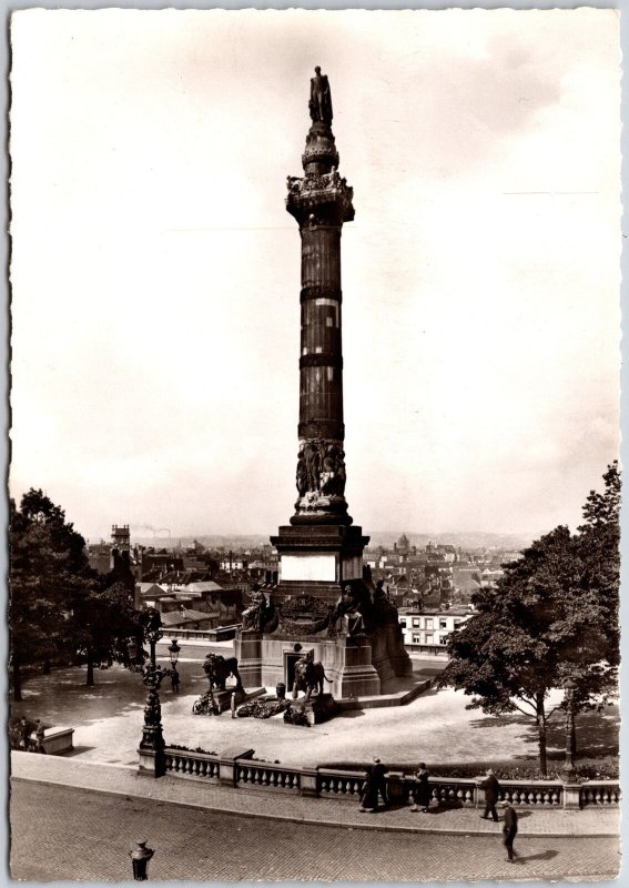 Brussels Colonne Du Congres Tomb Of Unknown Soldier Real Photo RPPC Postcard