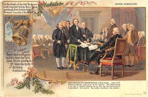 Colonial Heros Set Series 1 #20 Declaration of Independance Sign 1903 Postcard