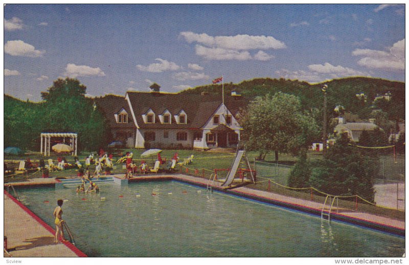 STE. ADELE EN HAUT, Quebec, Canada, 1940-1960´s; The Pool And Cedars At Ste....