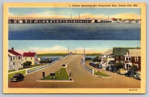 Sinepuxent Bay  Ocean City  Maryland  Postcard