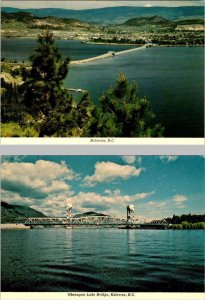 2~4X6 Postcards Kelowna, BC Canada   FLOATING BRIDGE Over OKANAGAN LAKE