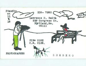 comic - QSL HAM RADIO CARD Portland Maine ME t0764