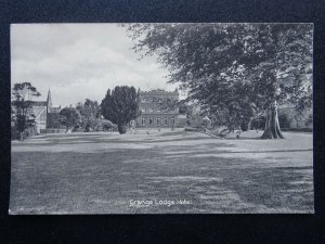 Guernsey GRANGE LODGE HOTEL view from Gardens BOOKING CONFIRMATION Old Postcard