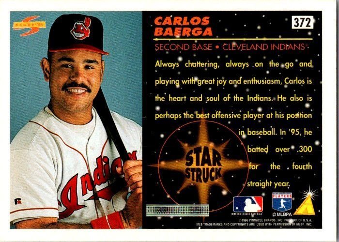 1989 Score Baseball Card Carlos Baerga Clevland Indians sk20870