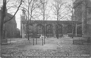 uk20594 tower green place of execution tower of  london real photo  uk