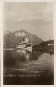 Steamer 'Tutshi' at Carcross YK Yukon Ship Unused Gowen Sutton RPPC Postcard G76