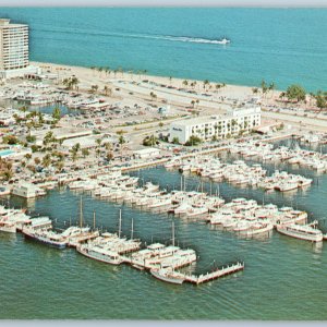 c1970s Fort Lauderdale, FL Bahia Mar Hotel Marina Harbor Chevway Oversized PC 3R