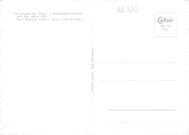 BG880 bad meinberg am teitoburger wald map   CPSM 14x9.5cm germany