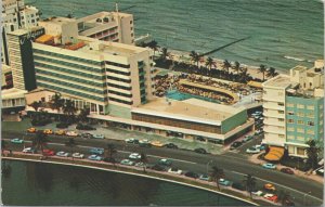 USA Oceanfront Miami Beach Hotel Algiers Florida Chrome Postcard 03.47