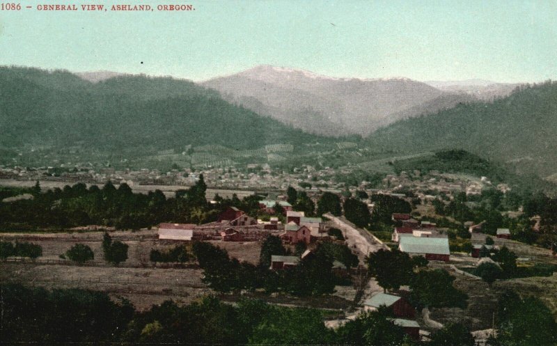 Vintage Postcard 1910's General View Ashland Oregon OR Pub by Edward H Mitchell