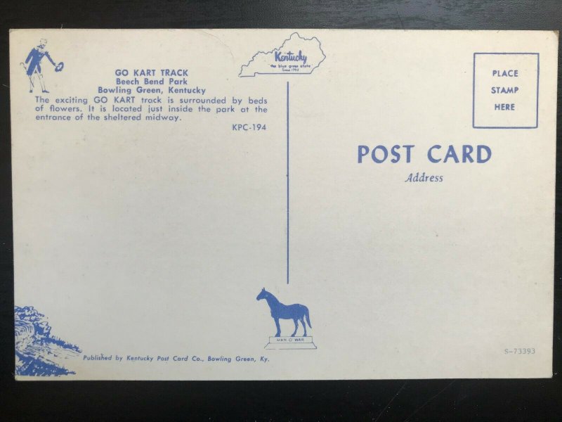 Vintage Postcard>1950-60's>Beech Bend Park>Go Karts>Bowling Green>Kentucky