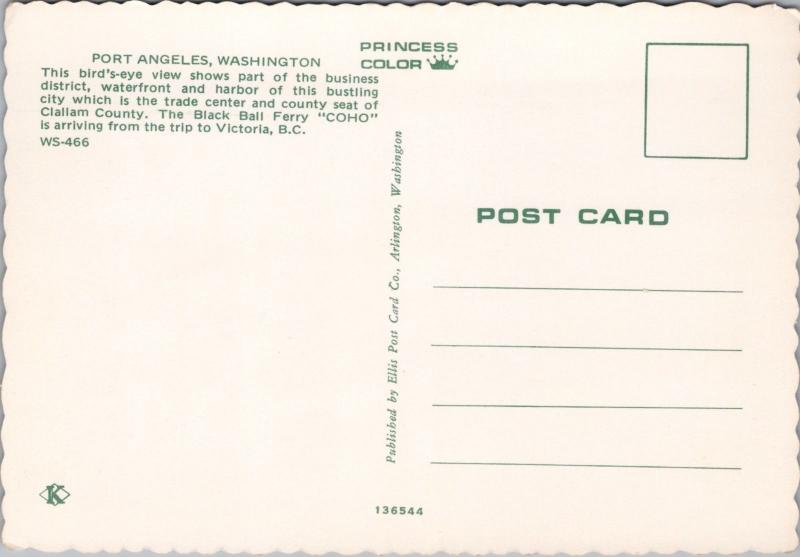 Port Angeles WA Washington Widsteen's First National Unused Vintage Postcard D52