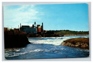 Vintage 1960's Postcard High Tide Reversing Falls St. John New Brunswick Canada