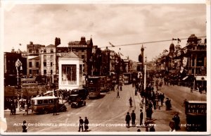 Real Photo PC Altar on O'Connell Bridge Eucharistic Congress in Dublin, Ireland