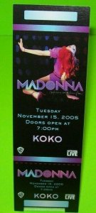 Madonna Confessions On The Dance Floor Original 2005 UNUSED Show Concert Ticket