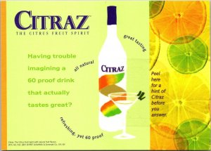 Advertising Alcohol Citraz The Citrus Fruit Spirit