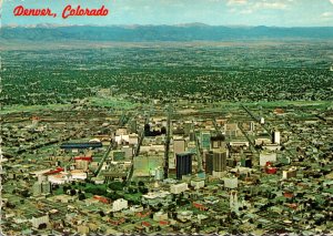 Colorado Denver Aerial View Of Downtown