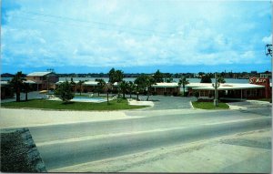 Si Mar Swimming Pool Motel Hwy A1A Ocean Trail Bridge Lions Matanzas Postcard 