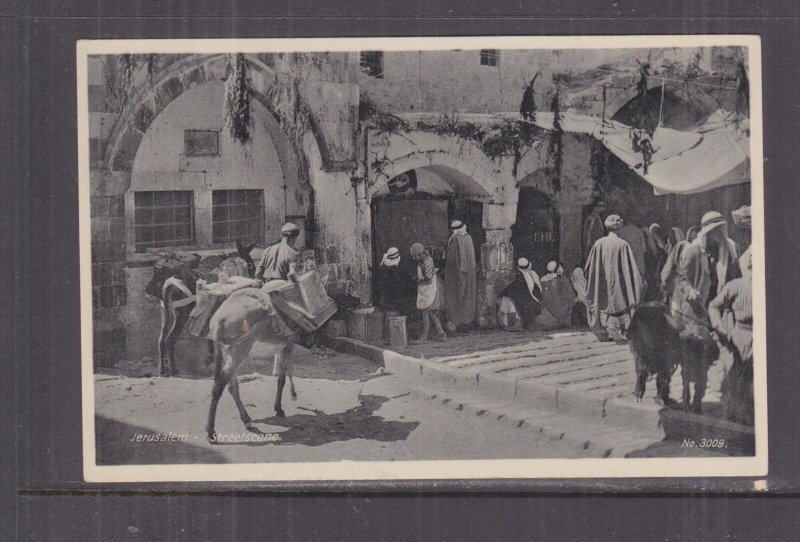 PALESTINE, ISRAEL, JERUSALEM, STREET SCENE, c1930 real photo ppc.