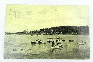 Vintage Postcard 1908 Regatta Day Deal Lake 3482 Asbury Park NJ Black & White