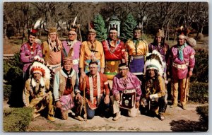 Vtg Tulsa OK Oklahoma Indian Degree Team Native American 1973 View Old Postcard