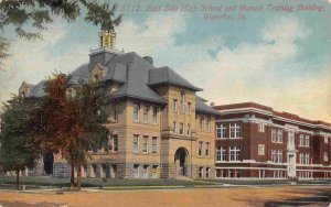 East Side High & Manual Training Schools Waterloo Iowa 1910c postcard