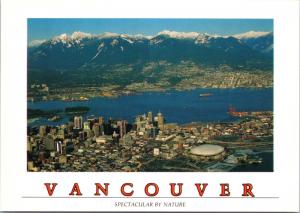 Vancouver BC British Columbia Aerial View c1993 Postcard D36