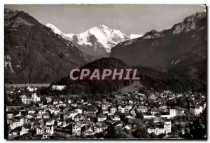 Modern Postcard Interlaken Jungfrau mit Monch u