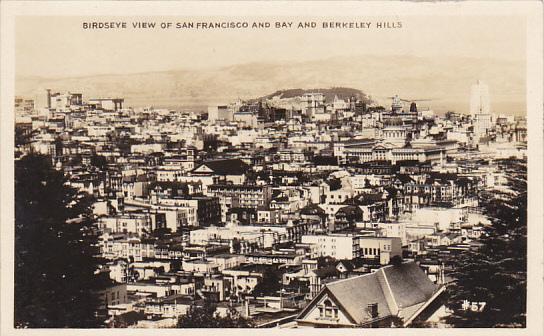 California San Francisco Birds Eye View San Francisco Bay and Berekeley Hills...