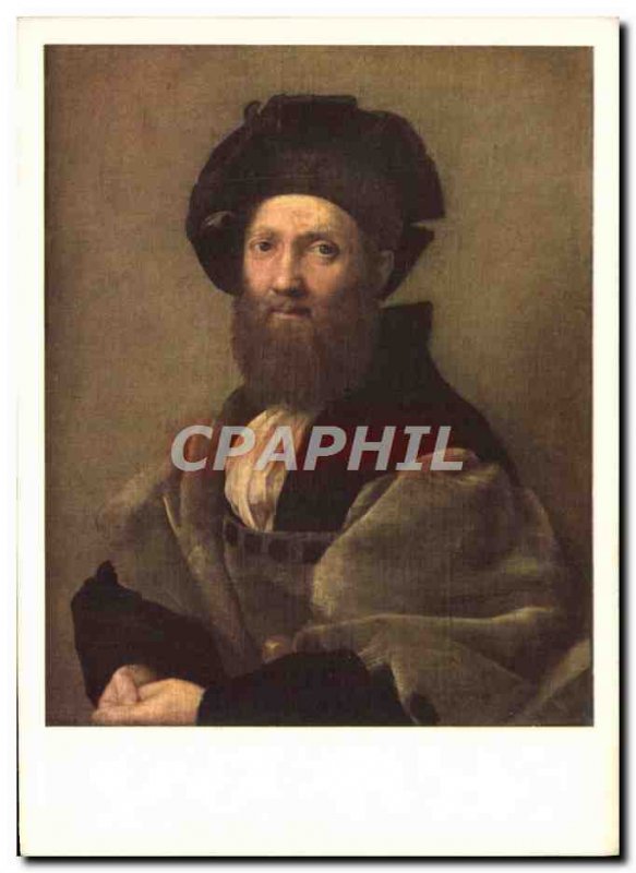 Postcard Modern Italian Painting Raphael Sanzio Portrait Of Baldassare Castig...