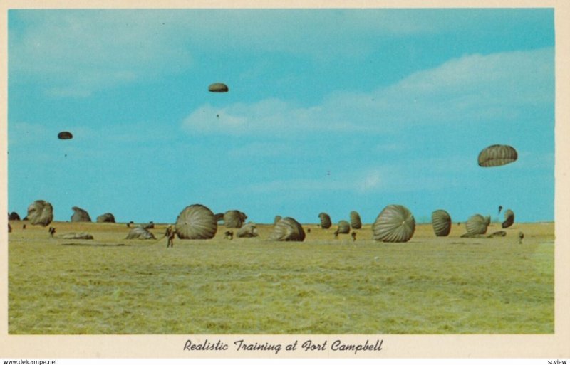 FORT CAMPBELL, Kentucky, 1940-60s; Realistic Training, Parachutes