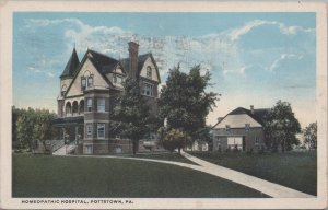 Postcard Homeopathic Hospital Pottstown PA