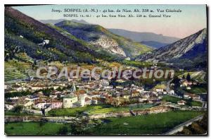 Old Postcard Sospel A M General View