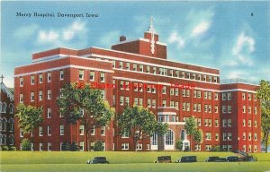 5 Linen Postcards, Davenport Iowa, Various Scenes, Hospital-College-Dam