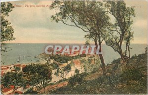 Old Postcard Monaco View taken between Olive