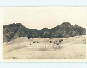 Pre-1949 rppc BADLANDS SCENE Wall South Dakota SD HM3315