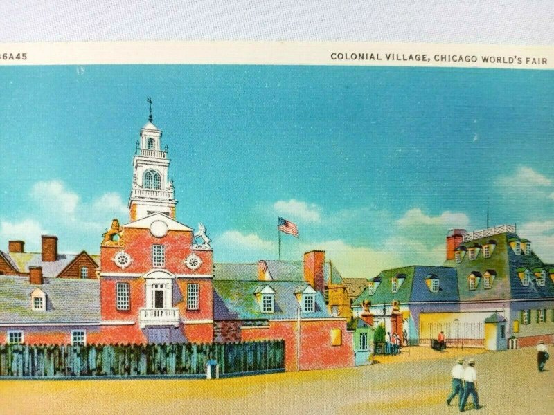 Vintage Postcard Colonial Village Chicago World's Fair