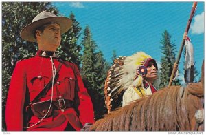 Indian Chief & Royal Canadian Mounted Police Man , Canada , 40-60s