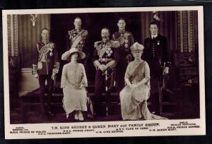 Mint RPPC Postcard King George VI KGVI and Royal Family Group Photo