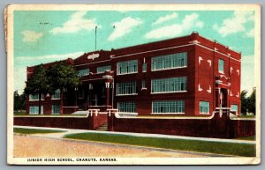 Postcard Chanute KS c1927 Junior High School
