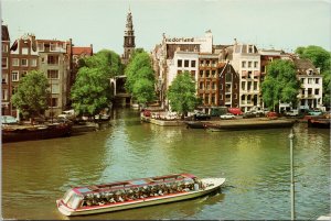 Amsterdam Holland Amstel River Nederland Postcard C6