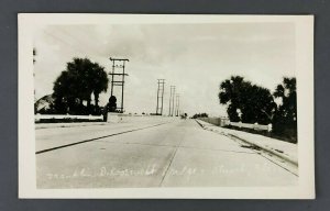 1940s Stuart Florida Franklin D Roosevelt Bridge Dixie Highway RPPC Postcard #1
